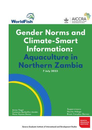Gender Norms and Climate-smart information in Northern Zambia