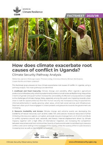 How does climate exacerbate root causes of conflict in Uganda? Climate security pathway analysis