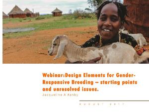 Design elements for gender-responsive breeding: Starting points and unresolved issues