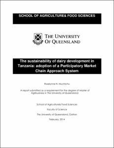 The sustainability of dairy development in Tanzania: Adoption of a Participatory Market Chain Approach System