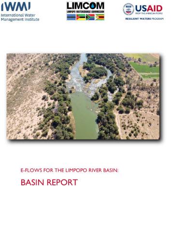 E-flows for the Limpopo River Basin: basin report