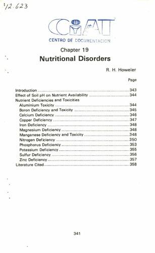 Nutritional disorders
