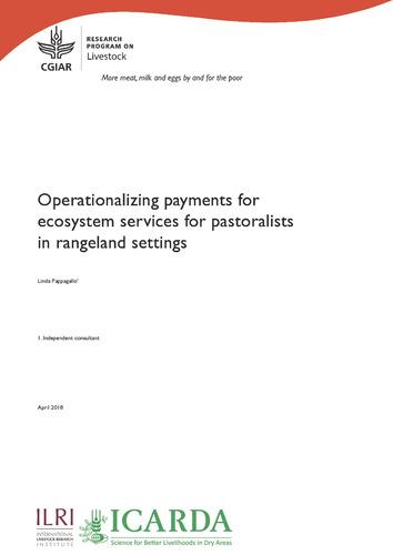 Operationalizing payments for ecosystem services for pastoralists in rangeland settings