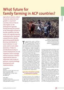 What future for family farming in ACP countries?