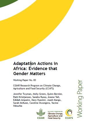 Adaptation Actions in Africa: Evidence that Gender Matters