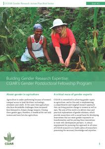 Building gender research expertise: CGIAR's gender postdoctoral fellowship program