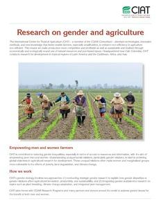 Research on gender and agriculture