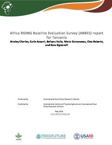 Africa RISING Baseline Evaluation Survey (ARBES) report for Tanzania