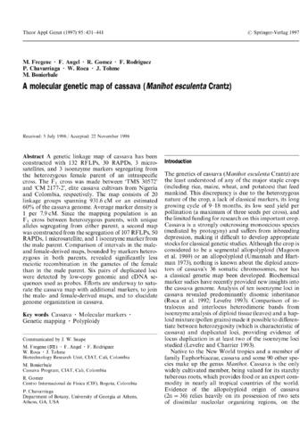 A molecular genetic map of cassava (Manihot esculenta Crantz)