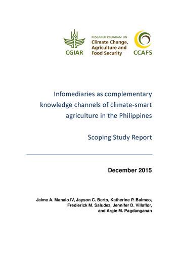 Infomediaries as complementary knowledge channels of climate-smart agriculture in the Philippines