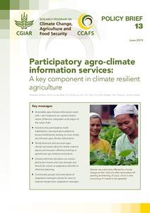 Participatory agro-climate information services: A key component in climate resilient agriculture