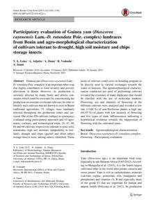 Participatory evaluation of Guinea yam (Dioscorea cayenensis Lam.–D. rotundata Poir. complex) landraces from Benin and agro-morphological characterization of cultivars tolerant to drought, high soil moisture and chips storage insects