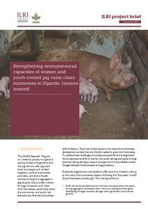 Strengthening entrepreneurial capacities of women and youth-owned pig value chain businesses in Uganda: Lessons learned