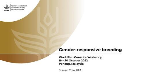 Gender responsive breeding