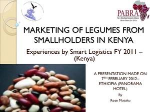 Marketing of legumes from smallholders in Kenya: Experiences by Smart Logistics FY 2011 – (Kenya)