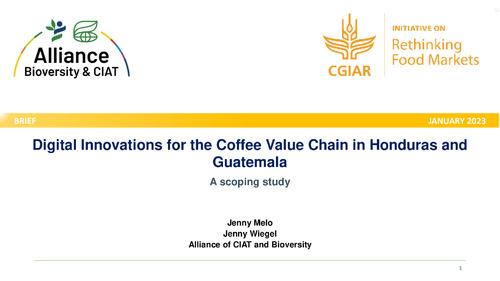 Digital Innovations for the Coffee Value Chain in Honduras and Guatemala: A scoping study