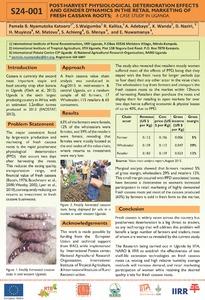 Post-harvest physiological deterioration effects and gender dynamics in the retail marketing of fress cassava roots. A case study in Uganda.