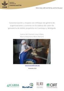 Caracterización y mapeo con enfoque de género de organizaciones y actors en la cadena de valor de ganadería de doble propósito en Camoapa y Matiguás
