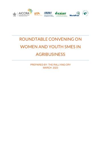 Roundtable Convening on Women and Youth SMEs in Agribusiness