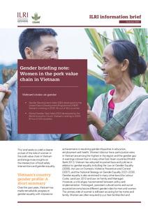 Gender briefing note: Women in the pork value chain in Vietnam