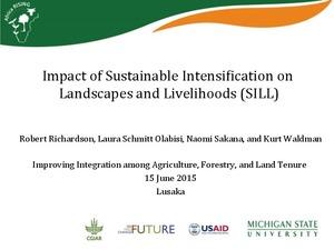 Impact of Sustainable Intensification on Landscapes and Livelihoods (SILL)