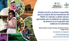Estado actual y acciones requeridas para la mejora de los inventarios de INGEI en relación a óxido nitroso generadas por el estiércol en sistema de pastura y en la gestión del estiércol en Colombia
