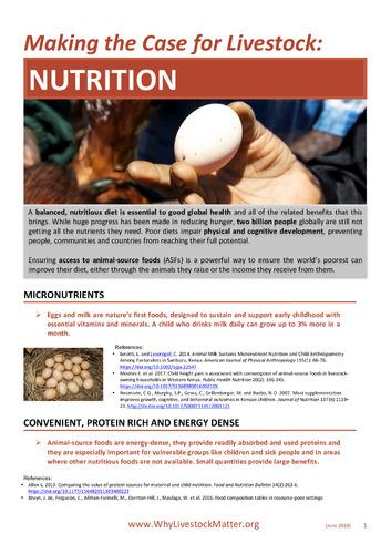 Making the case for livestock: Nutrition