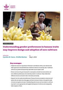 Understanding gender preferences in banana traits may improve design and adoption of new cultivars