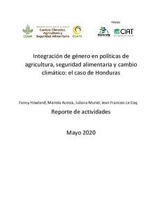 Integración de género en políticas de agricultura, seguridad alimentaria y cambio climático: el caso de Honduras