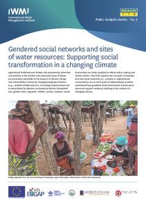 Gendered social networks and sites of water resources: supporting social transformation in a changing climate