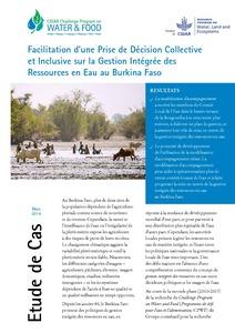 Facilitating Collective and Inclusive Decision Making on Integrated Water Resources Management in Burkina Faso