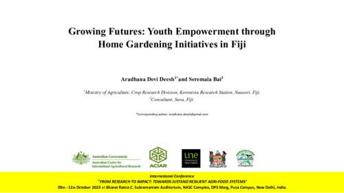 Growing futures: Youth empowerment through home gardening initiatives in Fiji