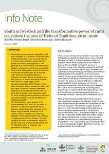 Youth in livestock and the transformative power of rural education: the case of Heirs of Tradition, 2012–2020