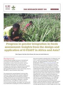 Progress in gender integration in feeds assessment: Insights from the design and application of G-FEAST in Africa and Asia