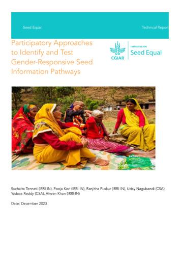 Participatory approaches to identify and test gender-responsive seed information pathways