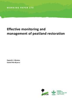 Effective monitoring and management of peatland restoration