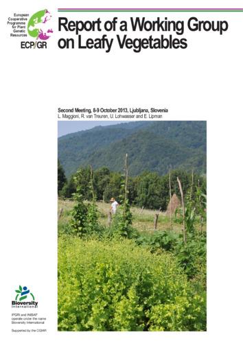 Report of a Working Group on Leafy Vegetables: Second Meeting, 8-9 October 2013, Ljubljana, Slovenia