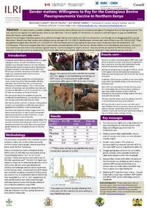 Gender matters: Willingness to pay for the Contagious Bovine Pleuropneumonia vaccine in northern Kenya