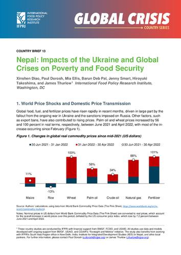 Nepal: Impacts of the Ukraine and global crises on poverty and food security