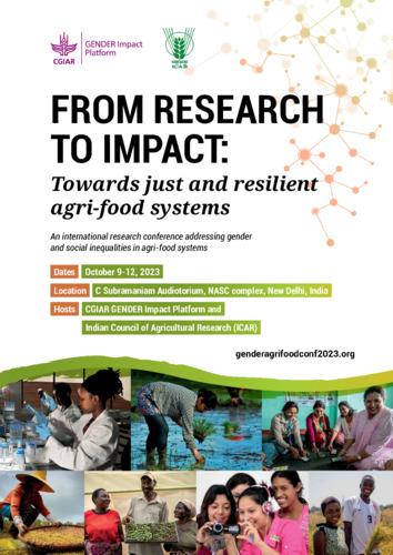 FROM RESEARCH TO IMPACT: Towards just and resilient agri-food systems