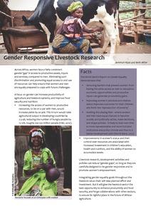 Gender responsive livestock research