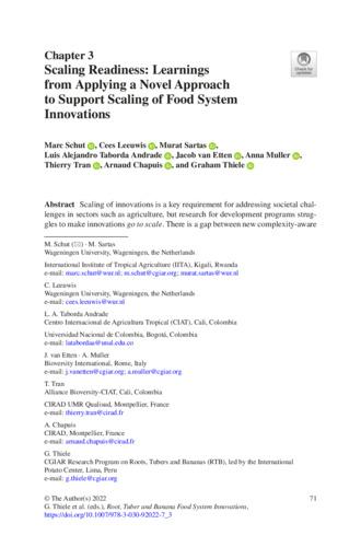 Scaling readiness: learnings from applying a novel approach to support scaling of food system innovations