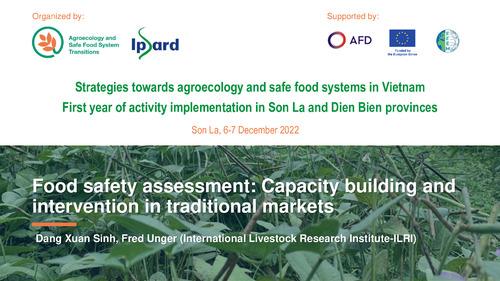 Food safety assessment: Capacity building and intervention in traditional markets