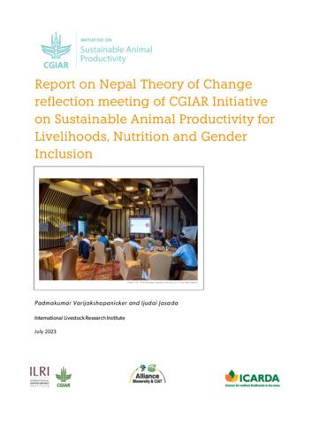 Report on Nepal Theory of Change reflection meeting of CGIAR Initiative on Sustainable Animal Productivity for Livelihoods, Nutrition and Gender Inclusion