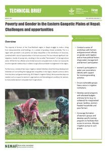 Poverty and gender in the eastern gangetic plains of Nepal: Challenges and opportunities