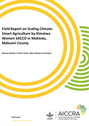Field report on scaling climate-smart agriculture by kimatwa women sacco in Makindu, Makueni County