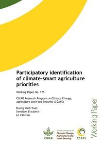 Participatory identification of climate-smart agriculture priorities