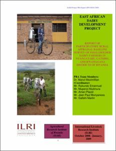 Report of participatory rural appraisal baseline survey of smallholder dairy farmers in Nyangatare, Gatsibo and Rwamagana Districts of Rwanda