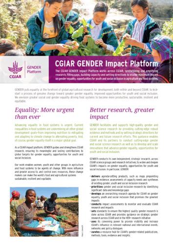 CGIAR GENDER Impact Platform