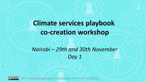 Applying human centered design principles to climate services workshop